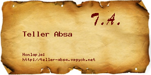 Teller Absa névjegykártya